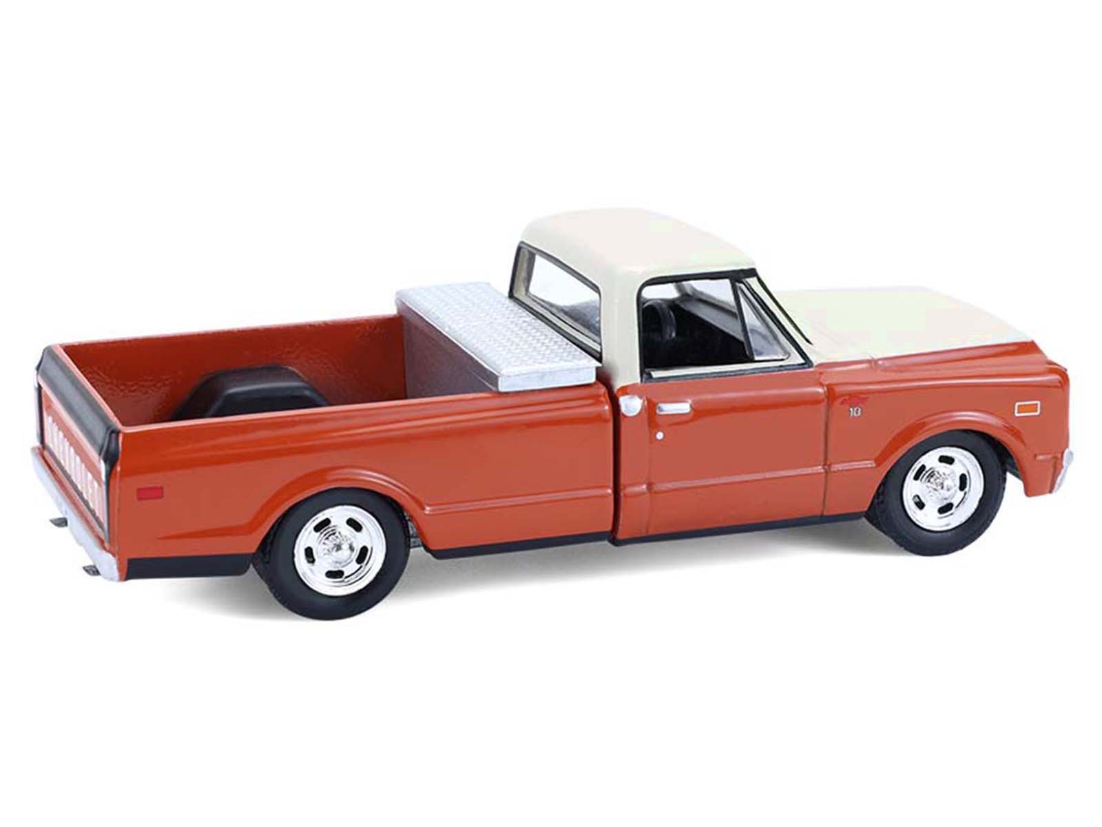 1968 Chevrolet C-10 Pickup Truck with Toolbox Orange and Beige "Down on the Farm" Series 11 1/64 Diecast Model by Greenlight - image 3