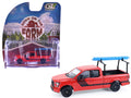 2015 Ford F-150 Pickup Truck with Ladder Rack Red with Black Stripes "Down on the Farm" Series 11 1/64 Diecast Model by Greenlight