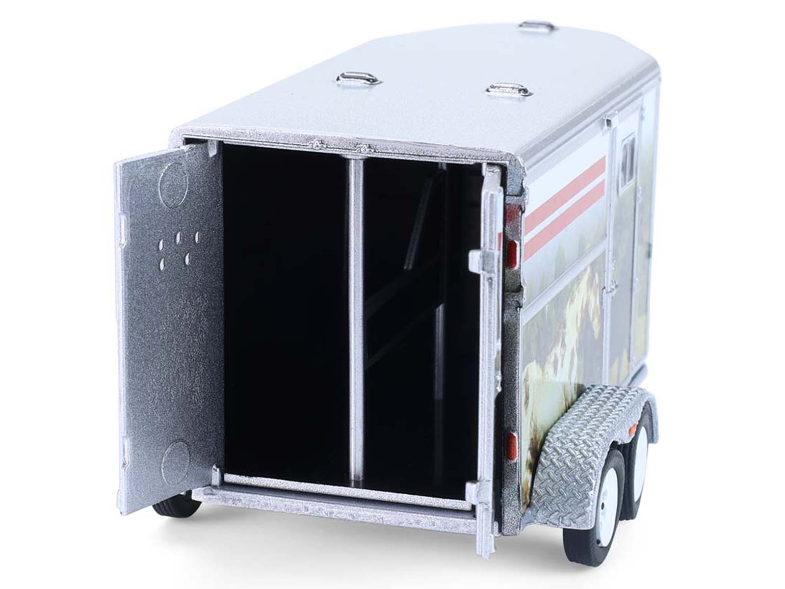 Horse Trailer Silver with Custom Horse Wrap "Down on the Farm" Series 11 1/64 Diecast Model by Greenlight - image 4