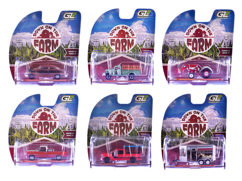 "Down on the Farm" Series 11 Set of 6 pieces 1/64 Diecast Models by Greenlight