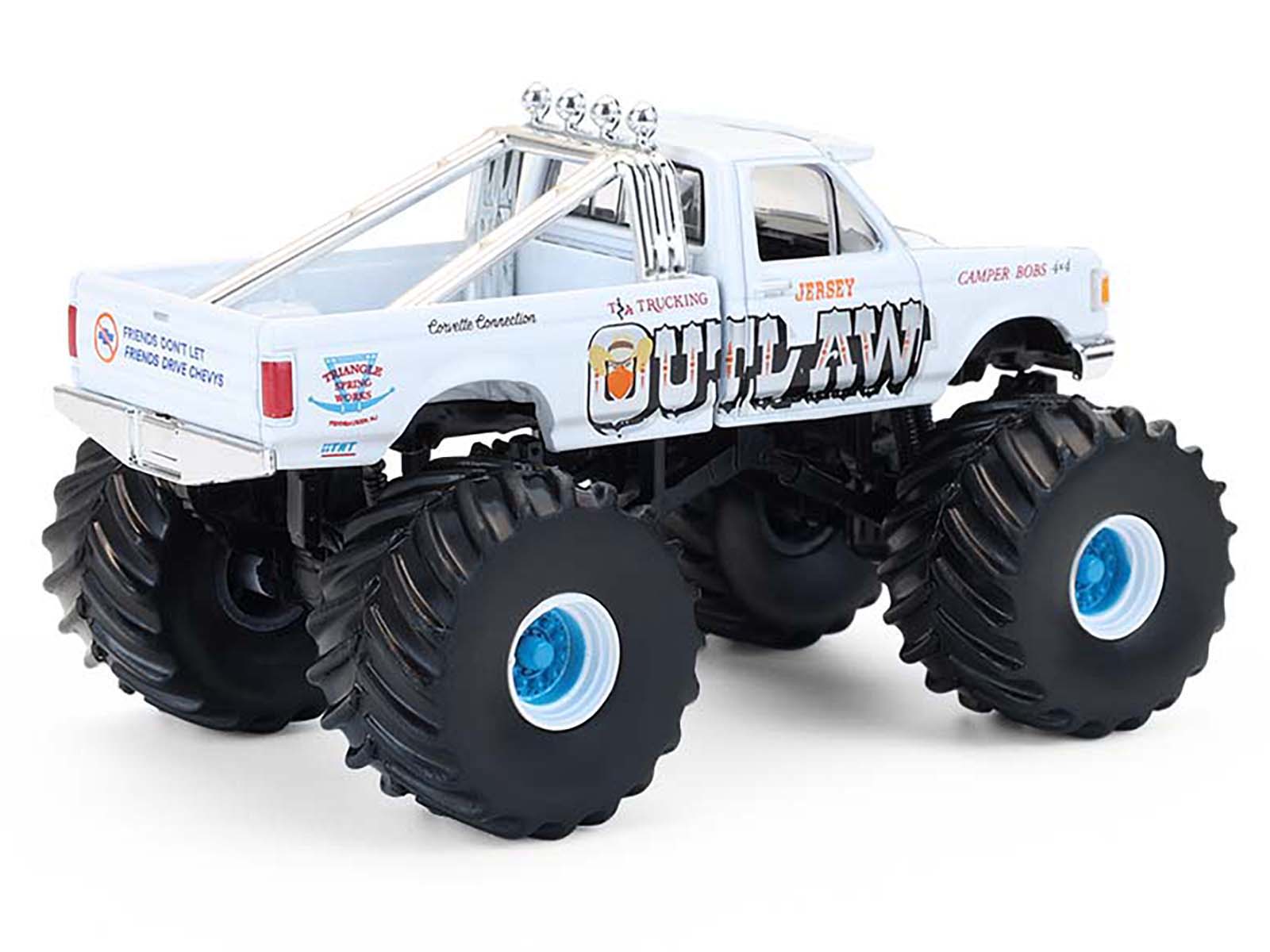 1988 Ford F-150 Monster Truck "Jersey Outlaw" White "Kings of Crunch" Series 16 1/64 Diecast Model Car by Greenlight - image 3