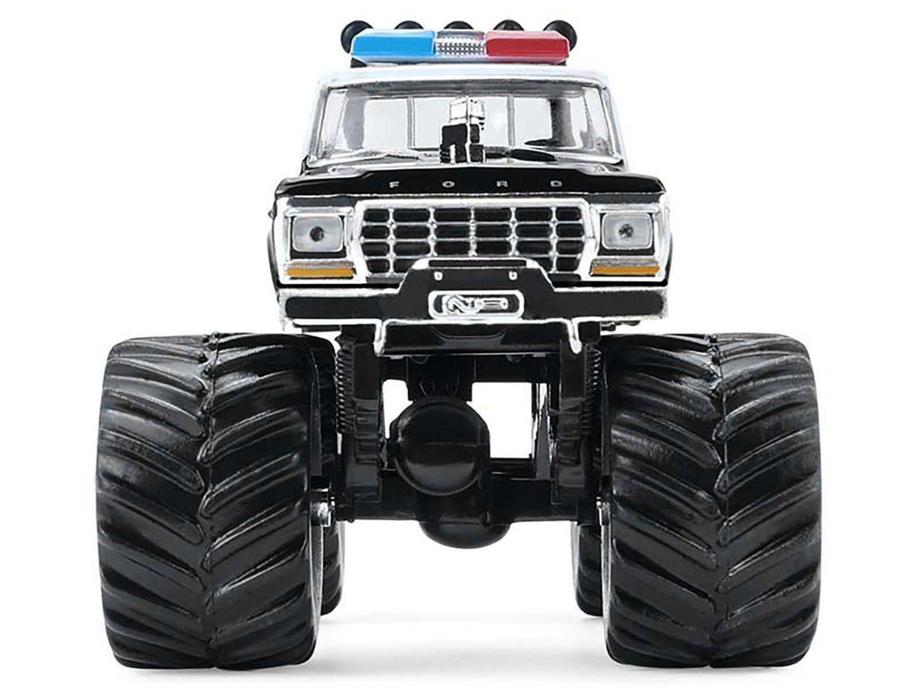 1978 Ford F-250 Monster Truck "LAPD (Los Angeles Police Department)" Black and White "Kings of Crunch - Hot Pursuit" Special Edition 1/64 Diecast Model Car by Greenlight - image 3