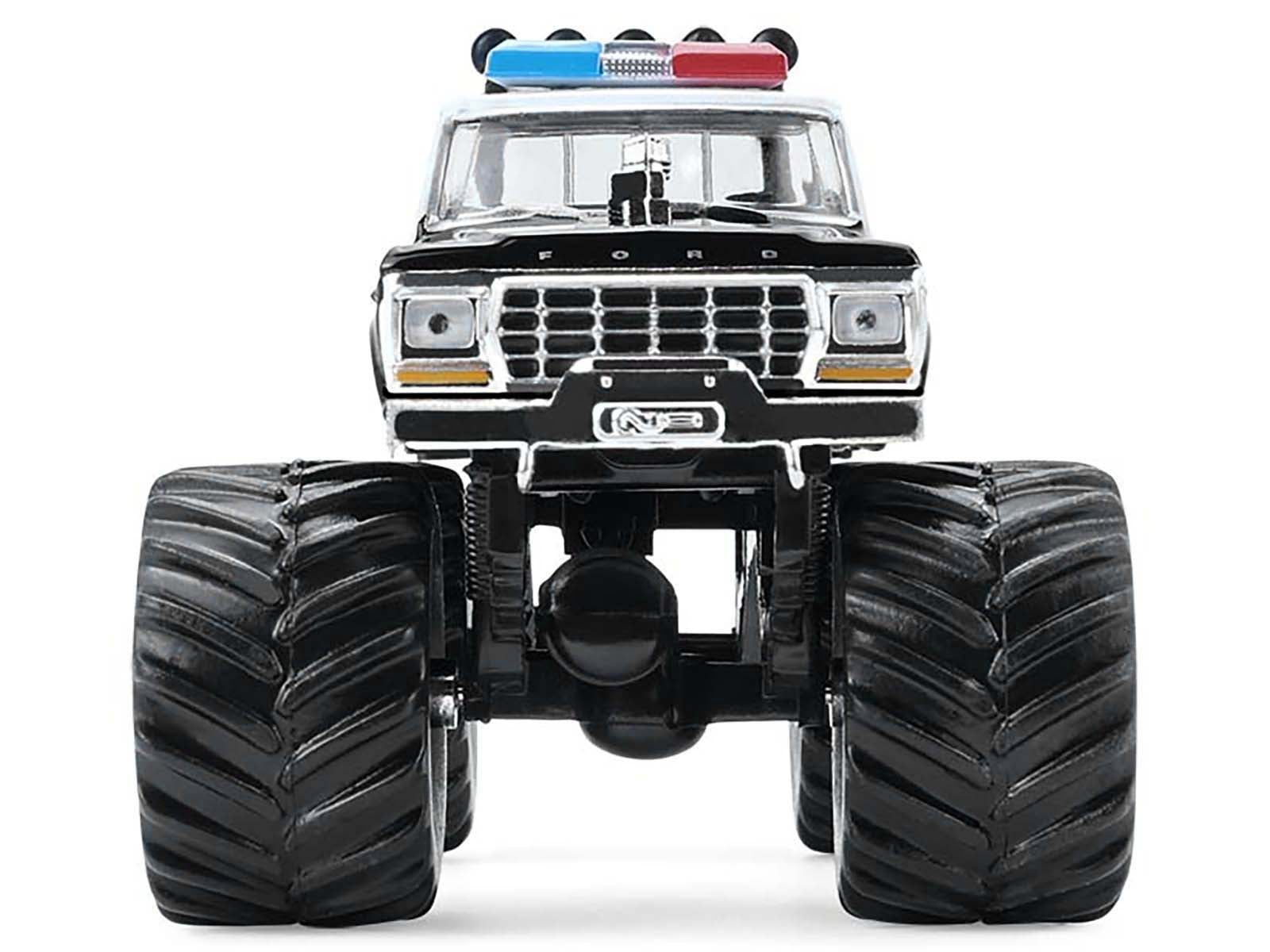 1978 Ford F-250 Monster Truck "LAPD (Los Angeles Police Department)" Black and White "Kings of Crunch - Hot Pursuit" Special Edition 1/64 Diecast Model Car by Greenlight - image 3