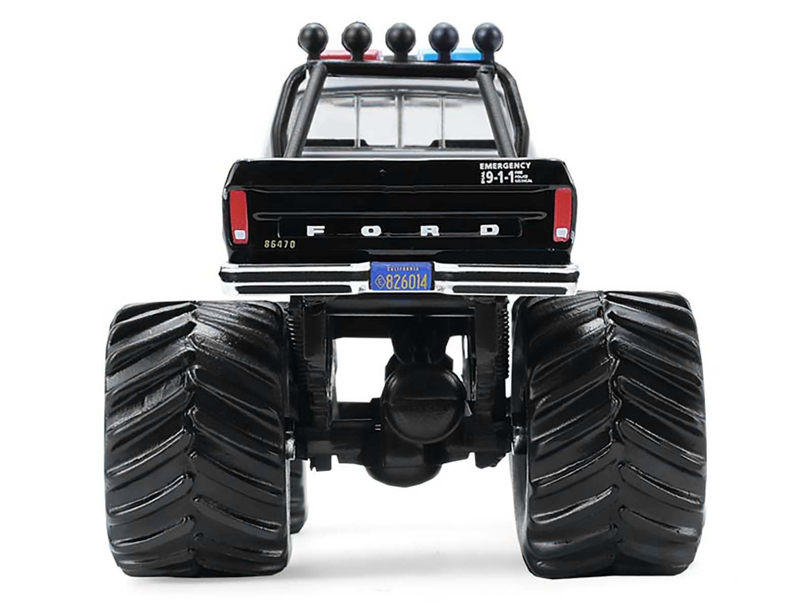 1978 Ford F-250 Monster Truck "LAPD (Los Angeles Police Department)" Black and White "Kings of Crunch - Hot Pursuit" Special Edition 1/64 Diecast Model Car by Greenlight - image 4