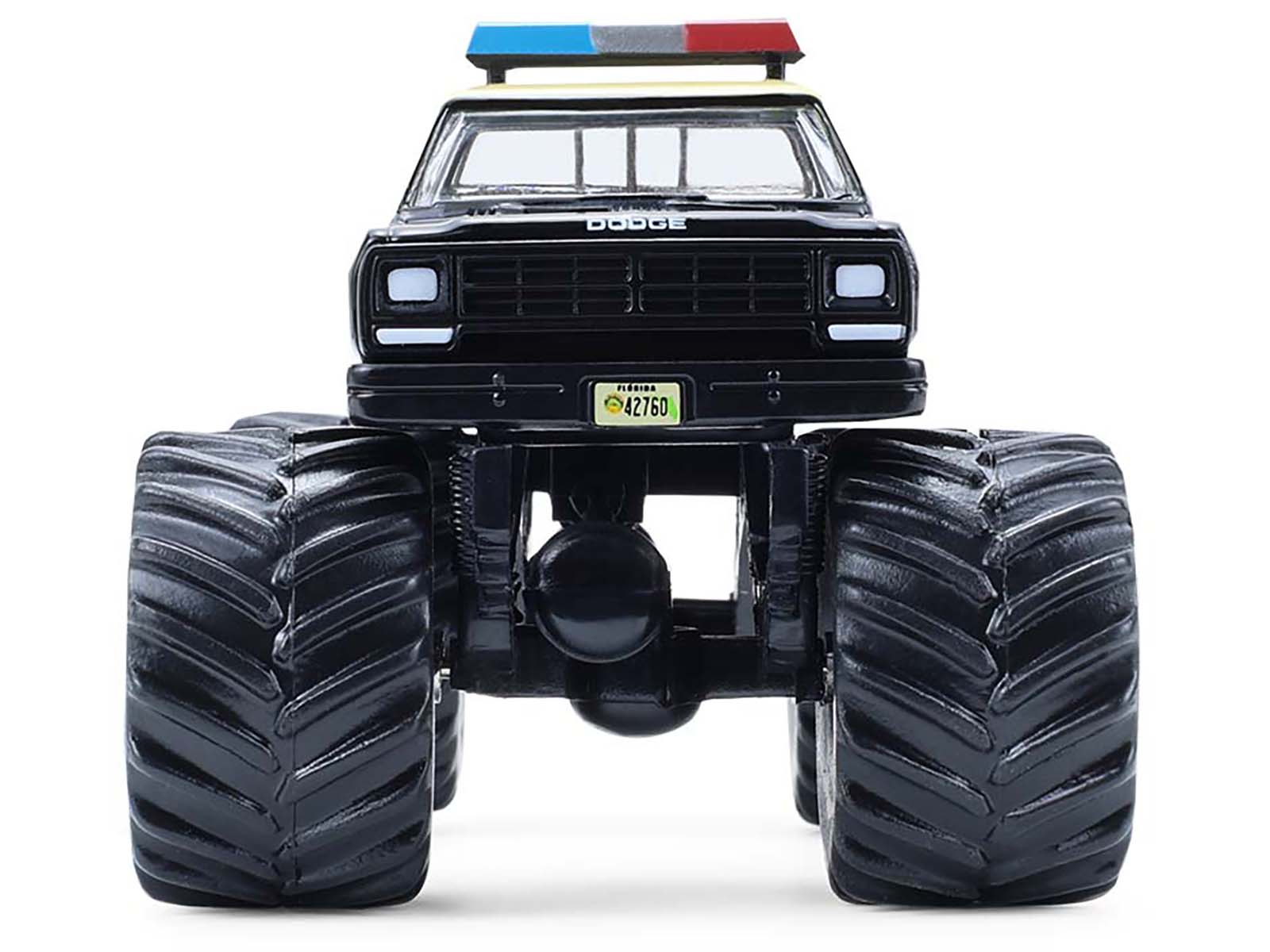 1983 Dodge Ram W350 Monster Truck "Florida Highway Patrol" Black with Cream Top and Stripes "Kings of Crunch - Hot Pursuit" Special Edition 1/64 Diecast Model Car by Greenlight - image 4