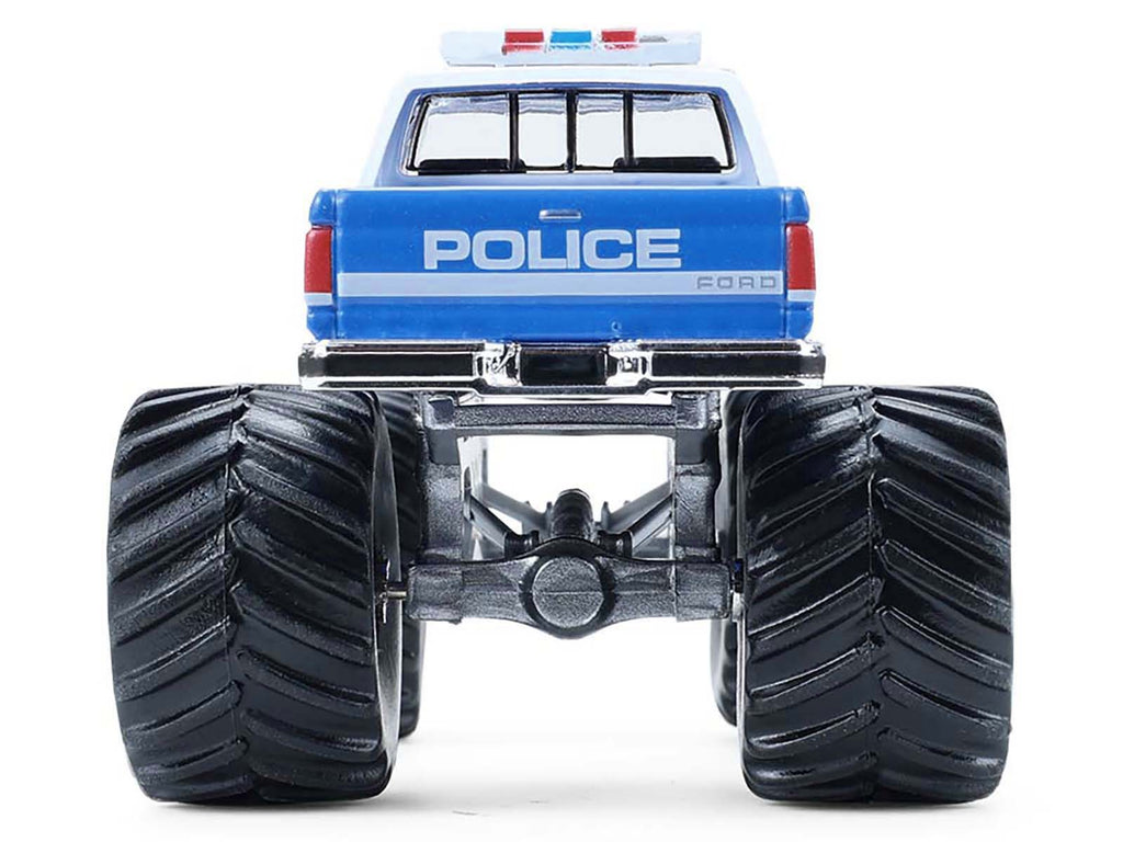 1990 Ford F-350 Monster Truck "NYPD (New York Police Department)" Blue with White Top "Kings of Crunch - Hot Pursuit" Special Edition 1/64 Diecast Model Car by Greenlight - image 4