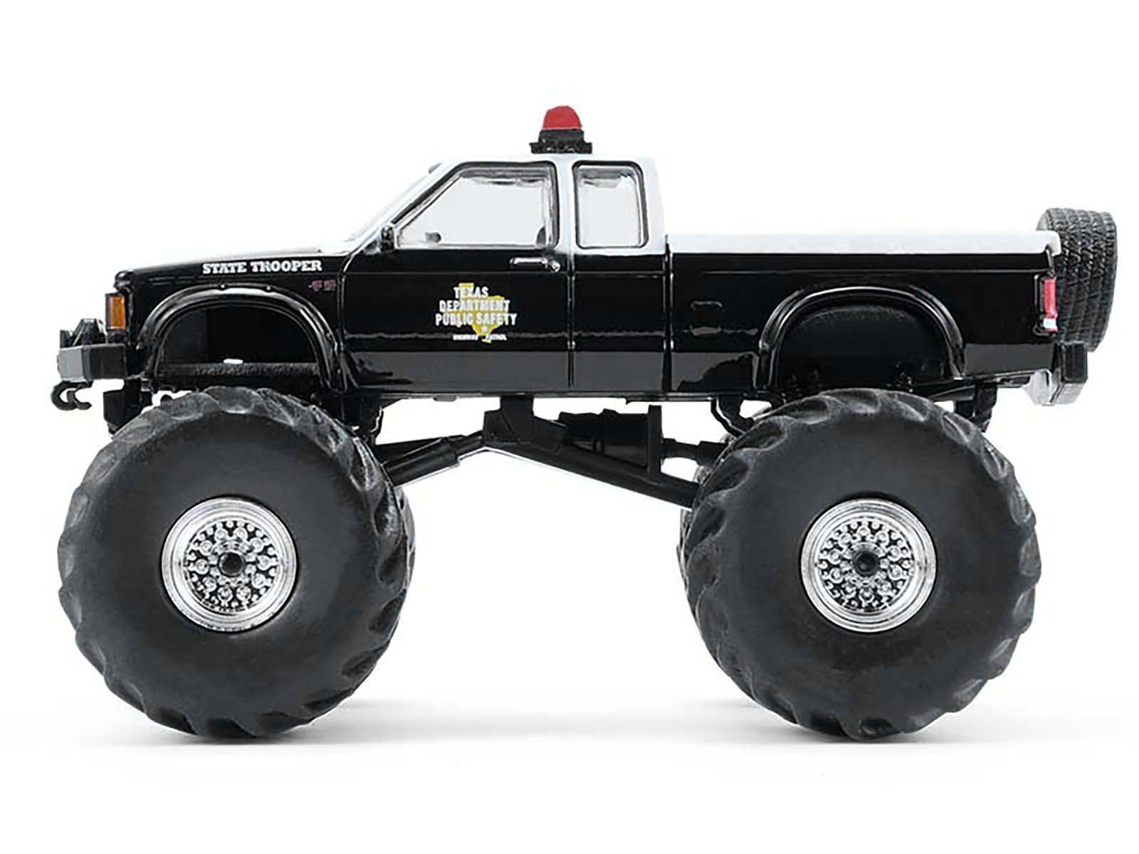 1990 GMC S-15 Monster Truck "Texas Department of Public Safety" Black and White "Kings of Crunch - Hot Pursuit" Special Edition 1/64 Diecast Model Car by Greenlight - image 2