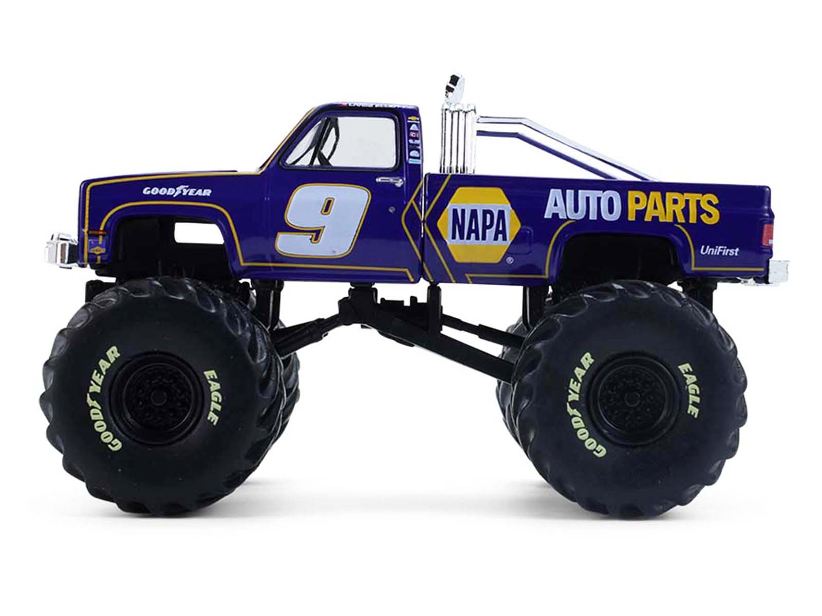 1984 Chevrolet C20 Monster Truck #9 "NAPA" Blue with Graphics "Kings of Crunch - Hendrick Motorsports Tribute" Special Edition 1/64 Diecast Model Car by Greenlight - image 2