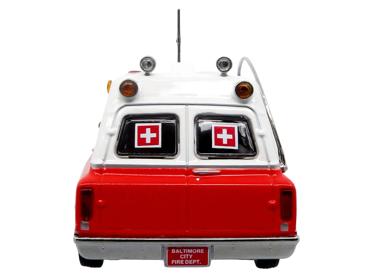 1969 Chevrolet C-10 Ambulance "Baltimore City Fire Department" White and Red "5 Alarm" Series Limited Edition 1/50 Diecast Model by Iconic Replicas - image 5
