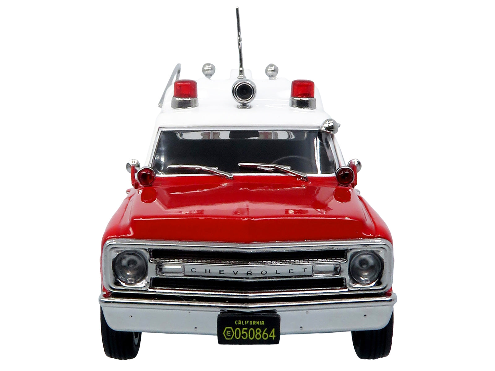 1969 Chevrolet C-10 Ambulance "Los Angeles City Fire Department" Red and White "5 Alarm" Series Limited Edition 1/50 Diecast Model by Iconic Replicas - image 4