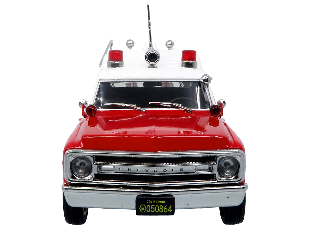 1969 Chevrolet C-10 Ambulance "Los Angeles City Fire Department" Red and White "5 Alarm" Series Limited Edition 1/50 Diecast Model by Iconic Replicas - image 4