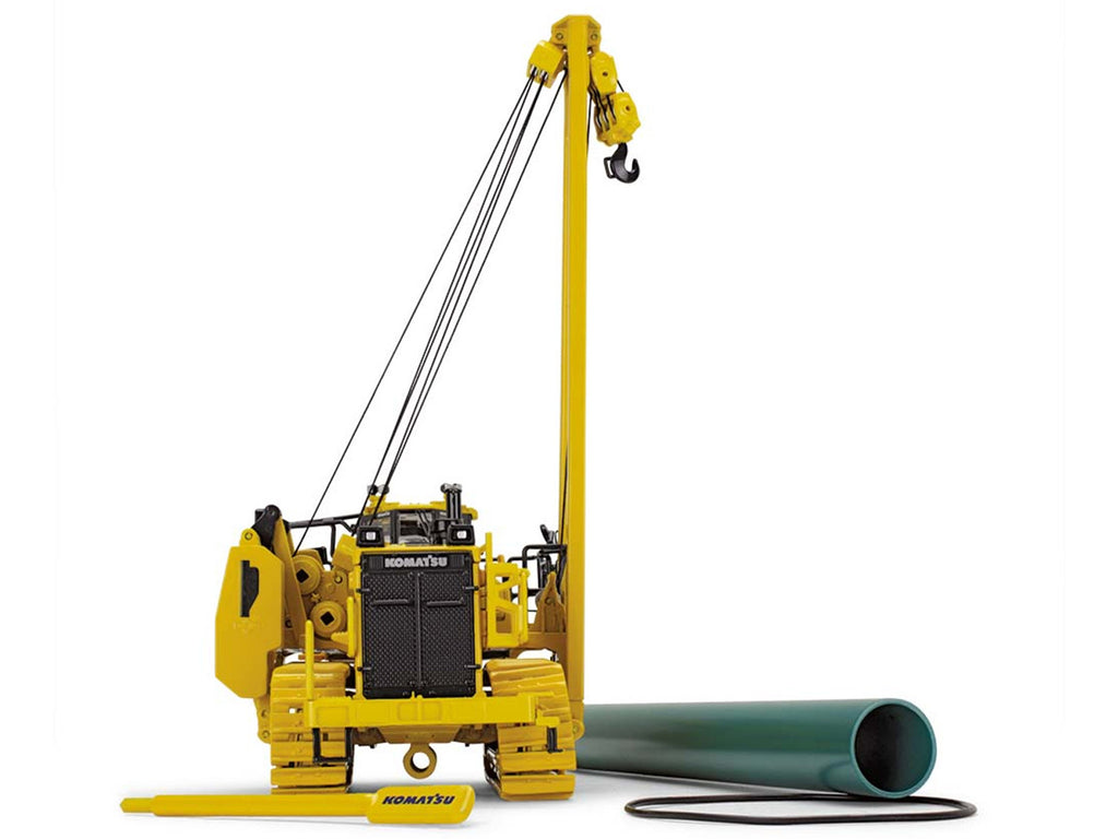 Komatsu D155CX-8 With K170 Pipelayer Yellow with Accessories 1/50 Diecast Model by First Gear - image 2