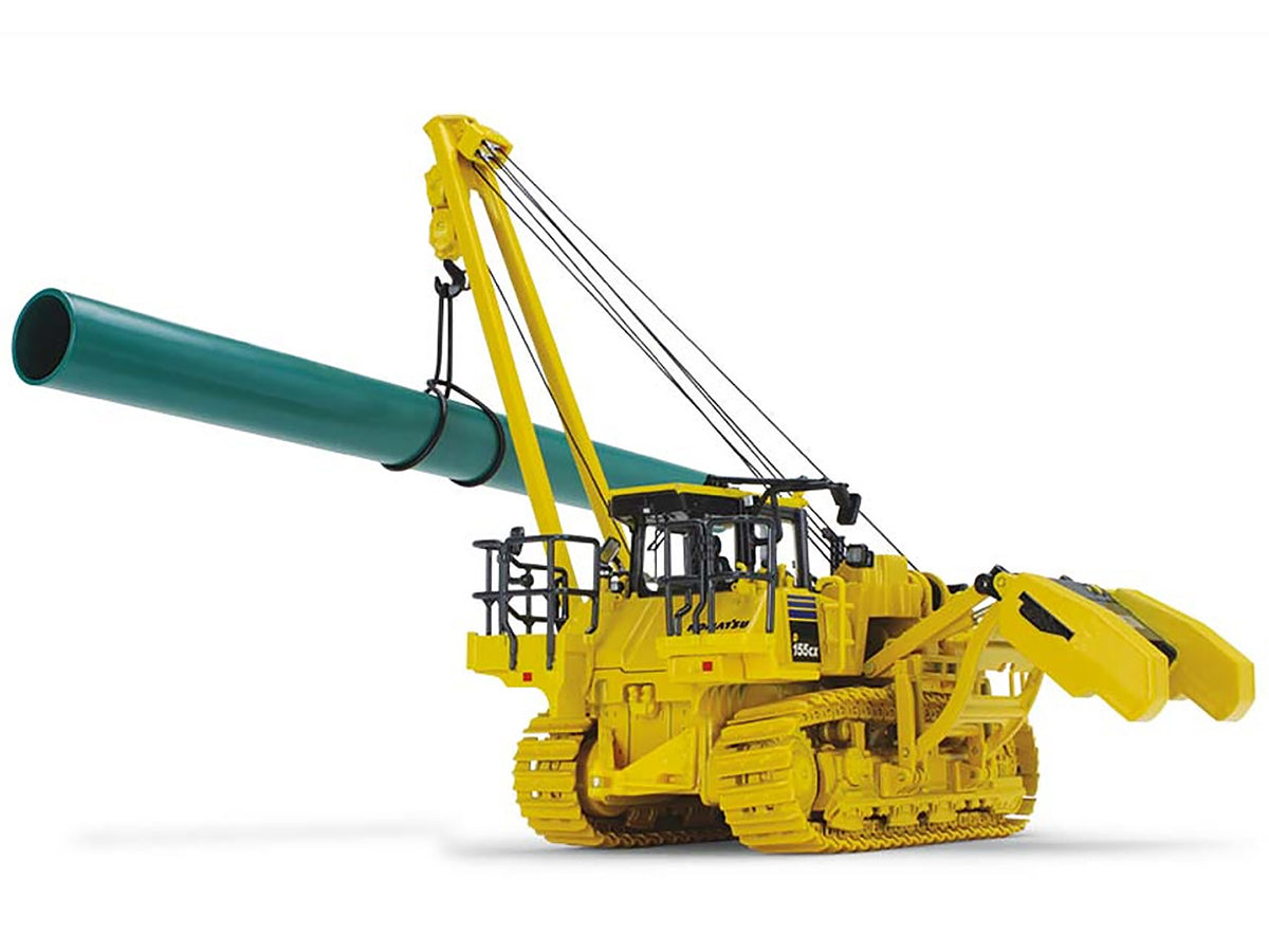 Komatsu D155CX-8 With K170 Pipelayer Yellow with Accessories 1/50 Diecast Model by First Gear - image 3