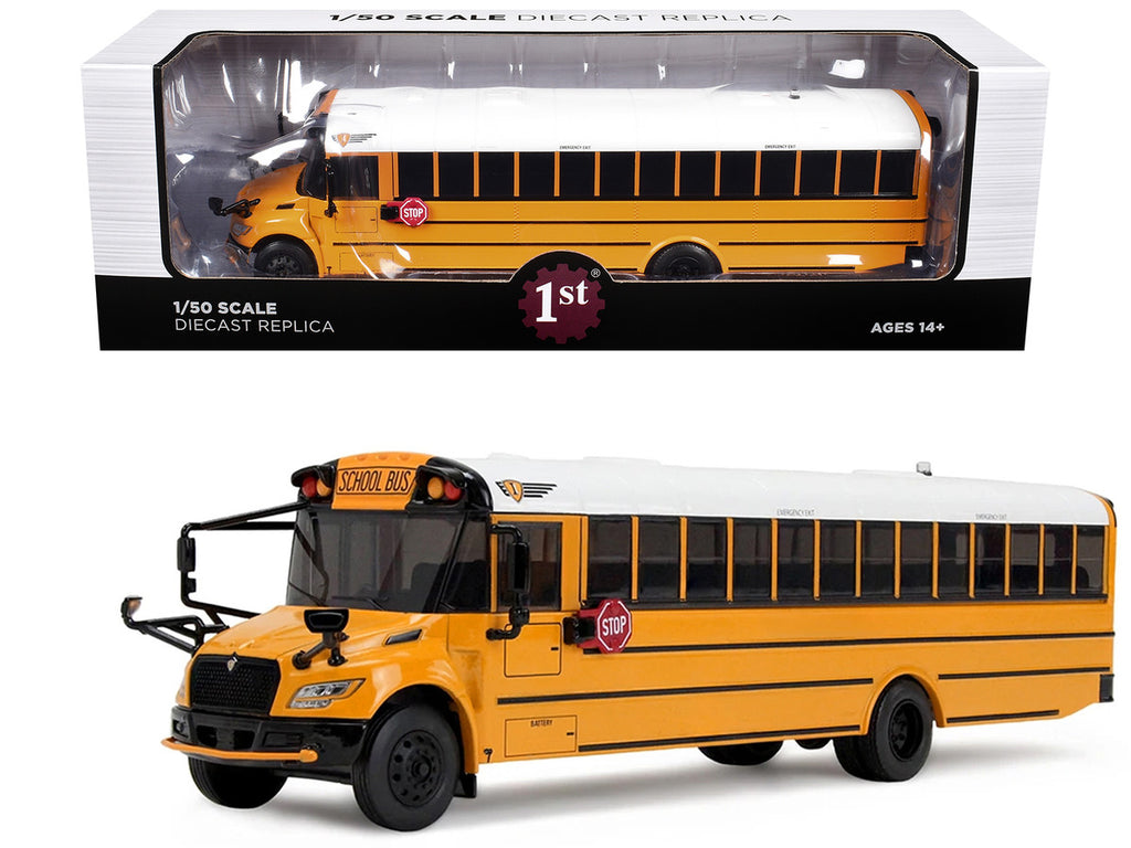 IC Bus Internal Combustion ICE School Bus Yellow with White Top 1/50 Diecast Model by First Gear