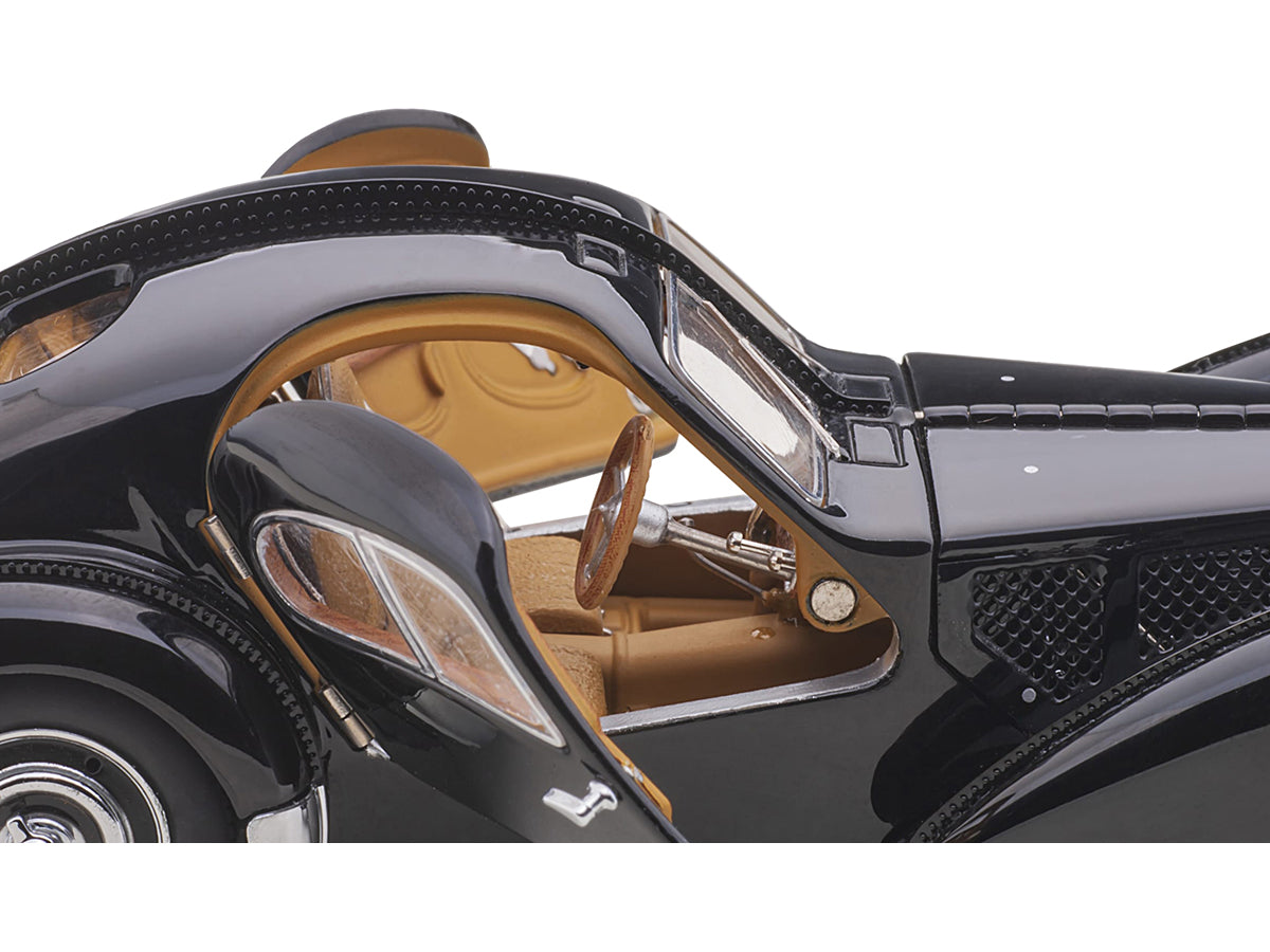 1938 Bugatti Type 57SC Atlantic with Disc Wheels Black 1/43 Diecast Model Car by Autoart - image 4