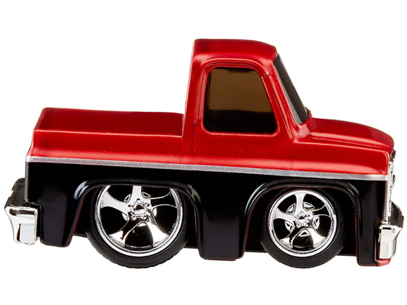 1987 Chevrolet C10 Pickup Truck Red Metallic and Black "Customs" Series 2 Diecast Model Car by CarTuned - image 2