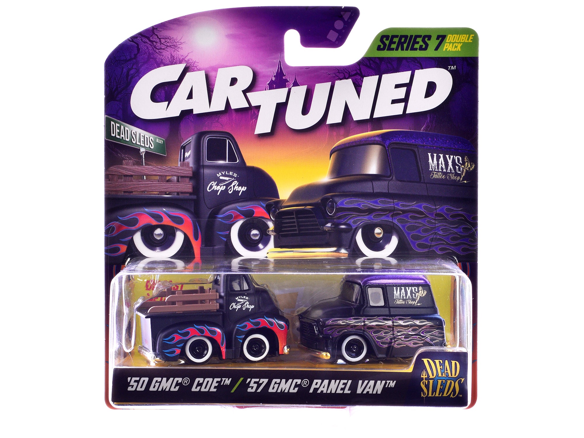 "Dead Sleds" Double Pack Series 7 Set of 4 Cars Diecast Model Cars by CarTuned - image 4