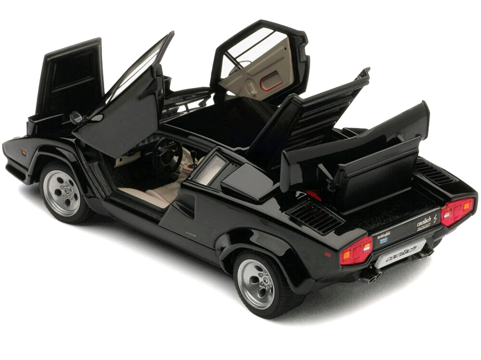 Lamborghini Countach 5000S Black 1/43 Diecast Model Car by Autoart - image 2