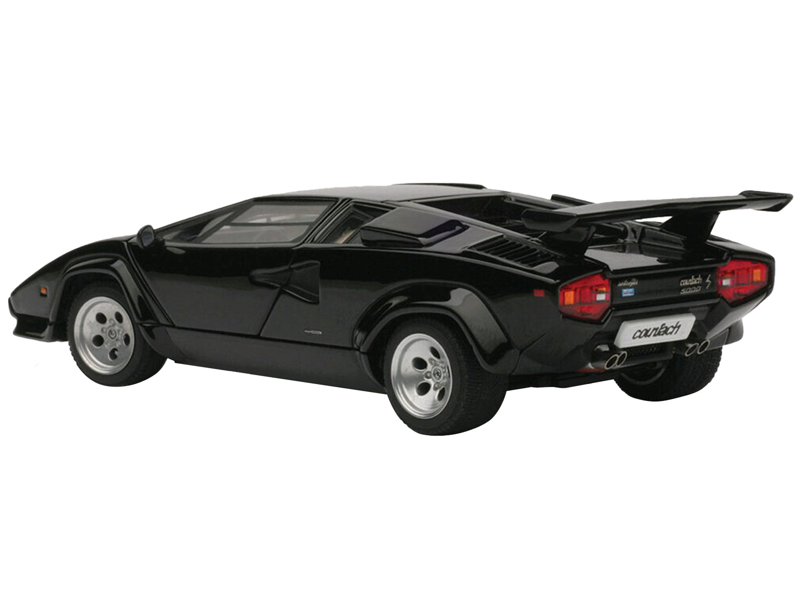 Lamborghini Countach 5000S Black 1/43 Diecast Model Car by Autoart - image 5