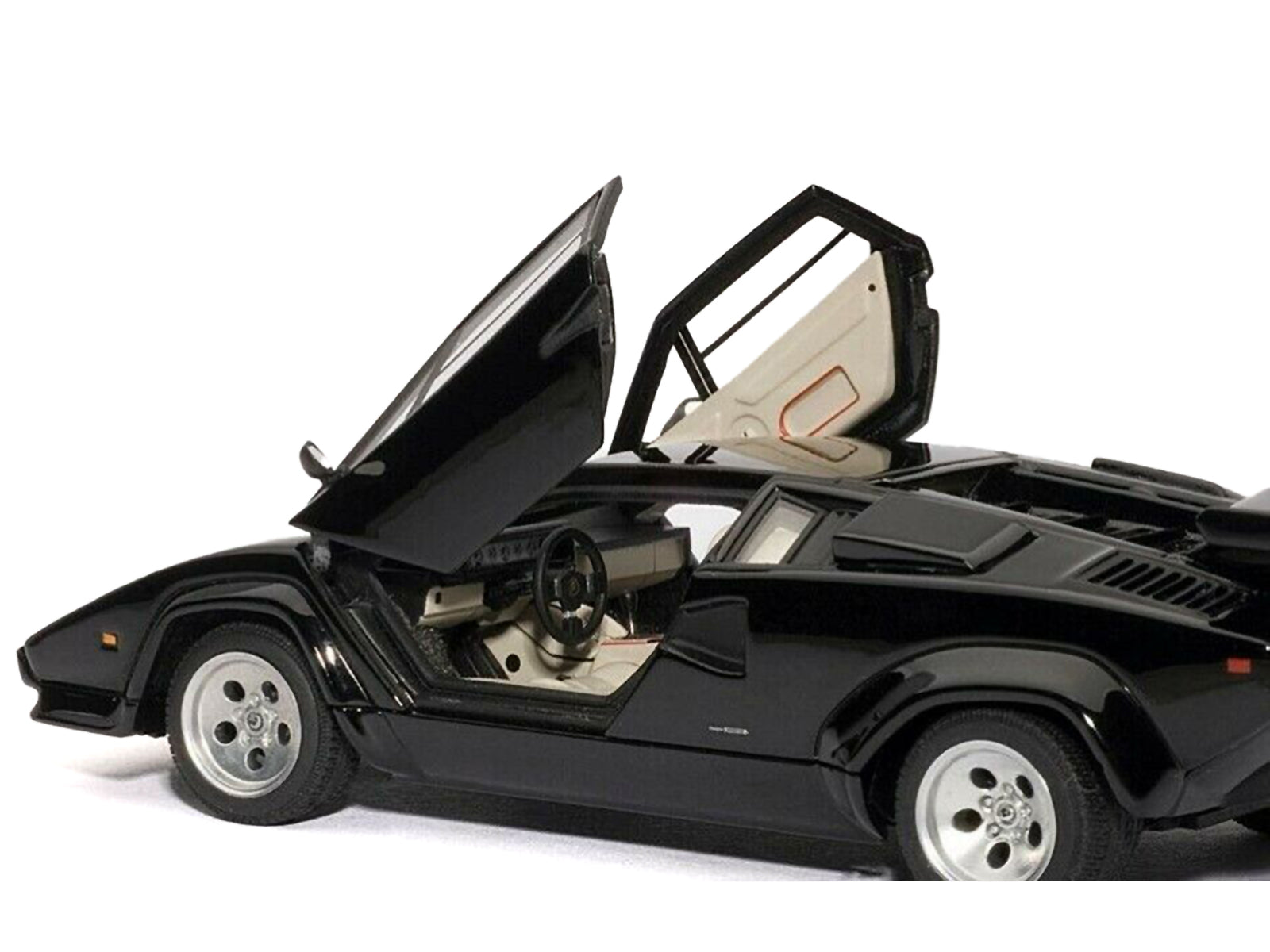 Lamborghini Countach 5000S Black 1/43 Diecast Model Car by Autoart - image 3