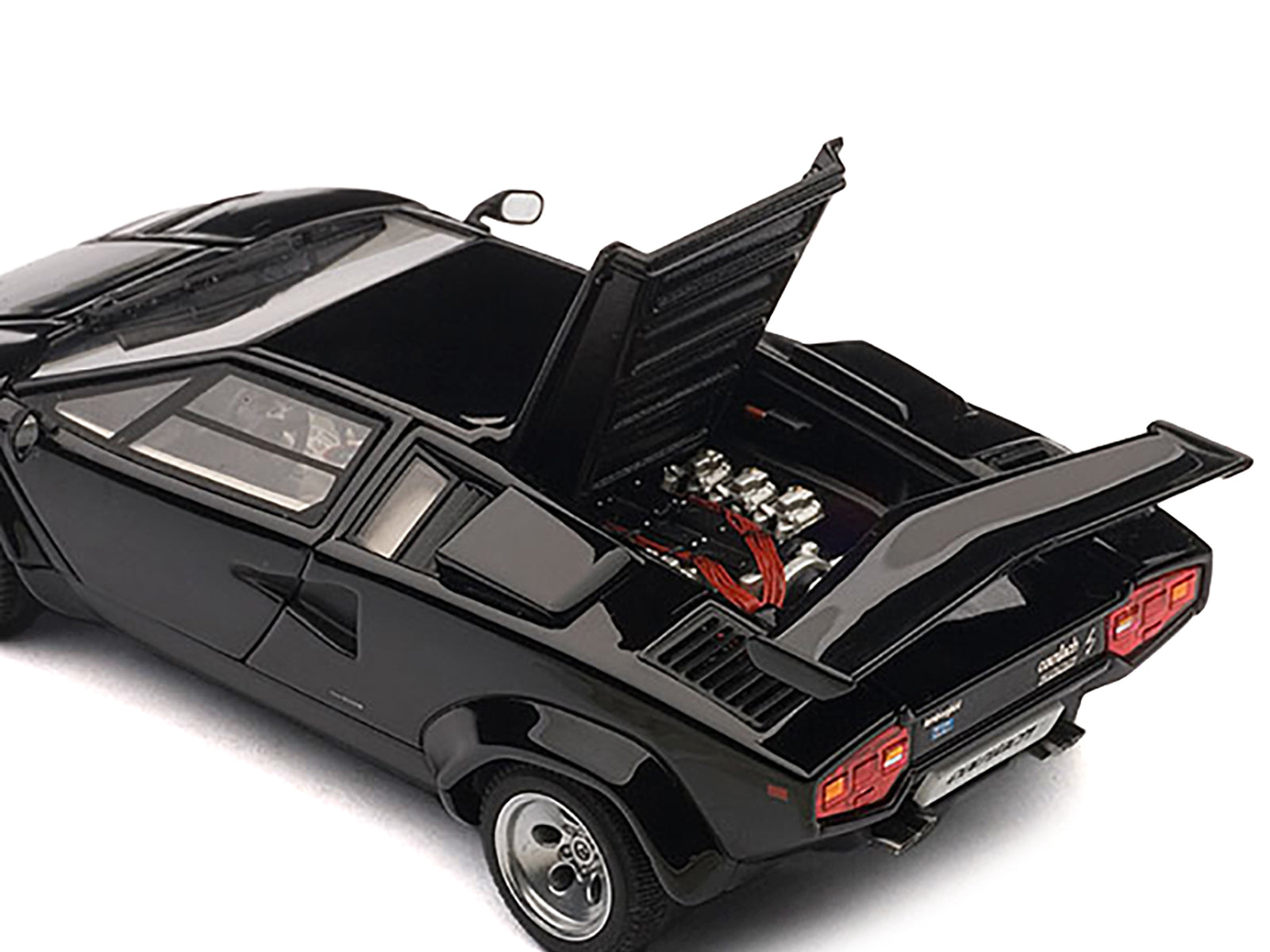 Lamborghini Countach 5000S Black 1/43 Diecast Model Car by Autoart - image 4