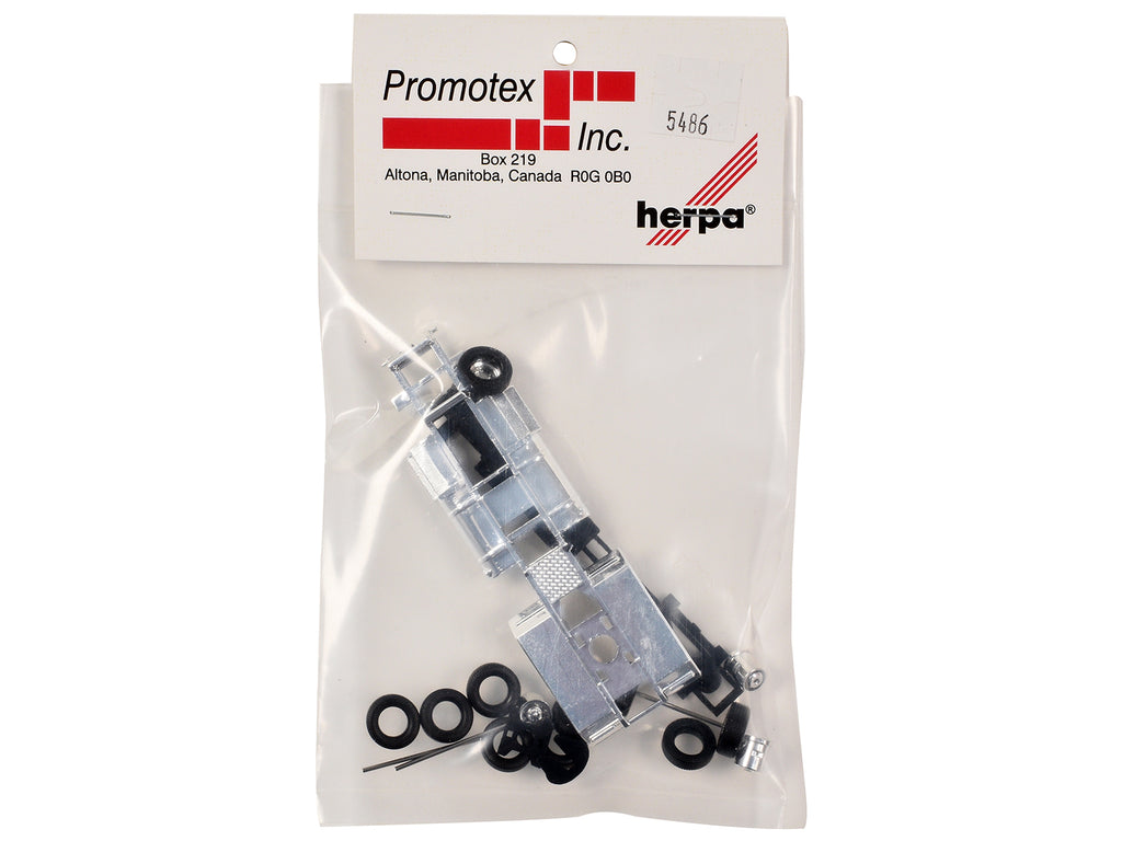 Chrome Chassis Kit for Kenworth or Peterbilt Cab 1/87 (HO) Plastic Model by Promotex - image 3