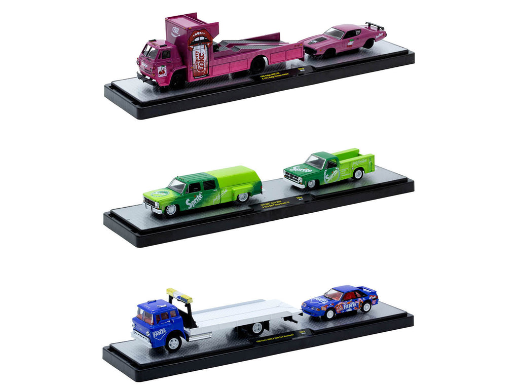 Auto Haulers "Soda" Set of 3 pieces Release 44 Limited Edition to 5750 pieces Worldwide 1/64 Diecast Model Cars by M2 Machines - image 2