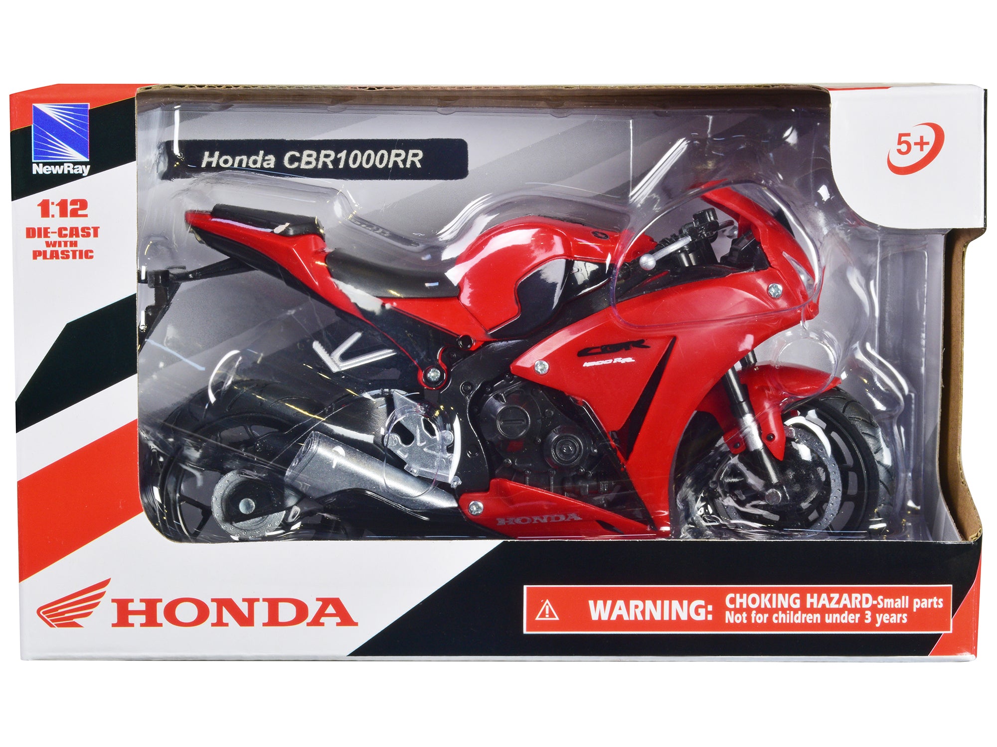 Honda CBR 1000RR Motorcycle Red and Black 1/12 Diecast Model by New Ray - image 3