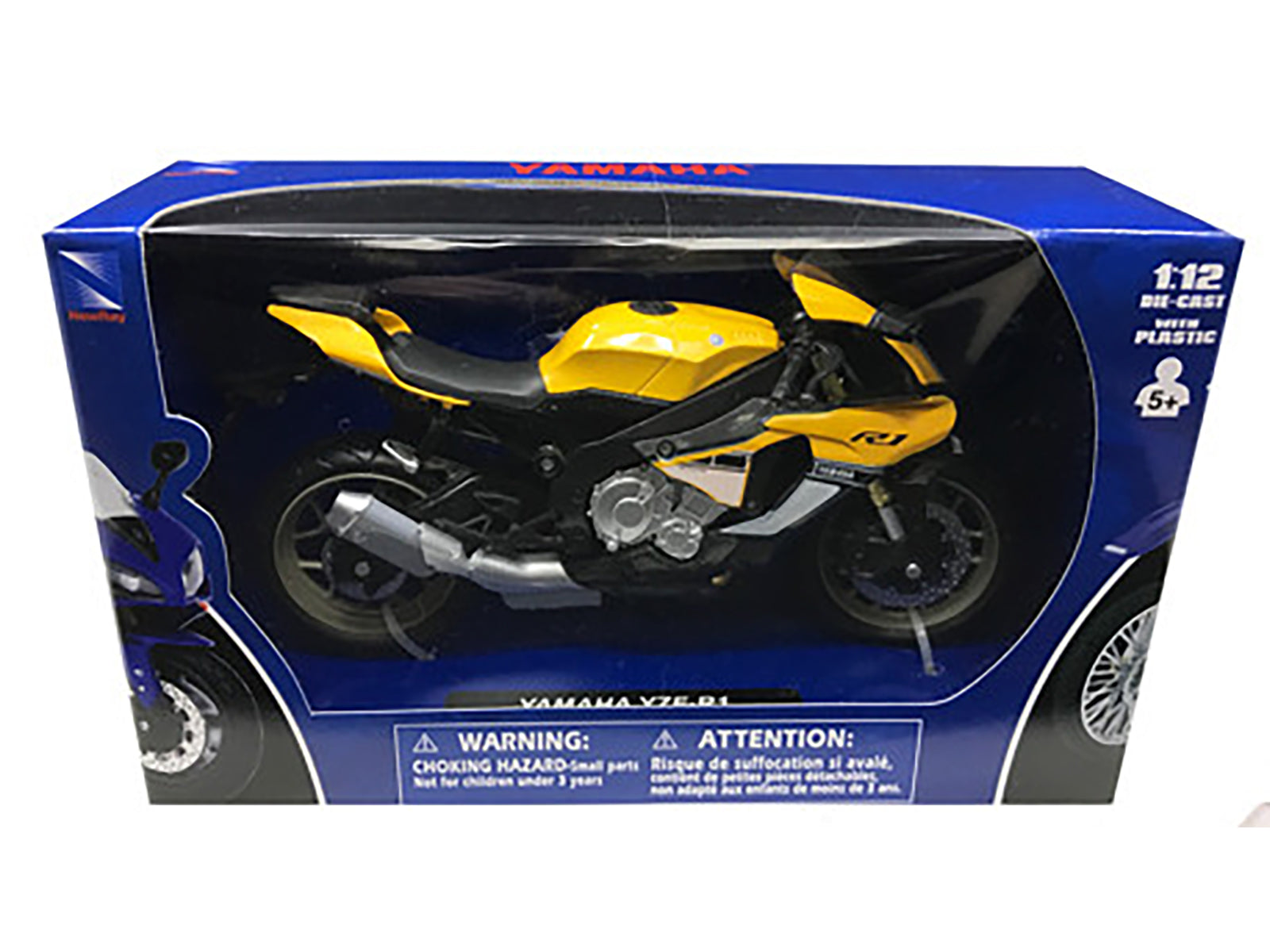 2016 Yamaha YZF-R1 Yellow Motorcycle Model 1/12 by New Ray - image 2