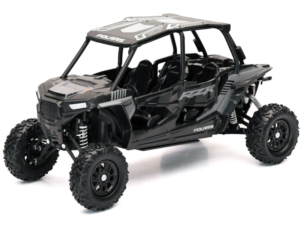 Polaris RZR XP 4 Turbo EPS Sport UTV Onyx Black with Gray Graphics 1/18 Diecast Model by New Ray - image 2