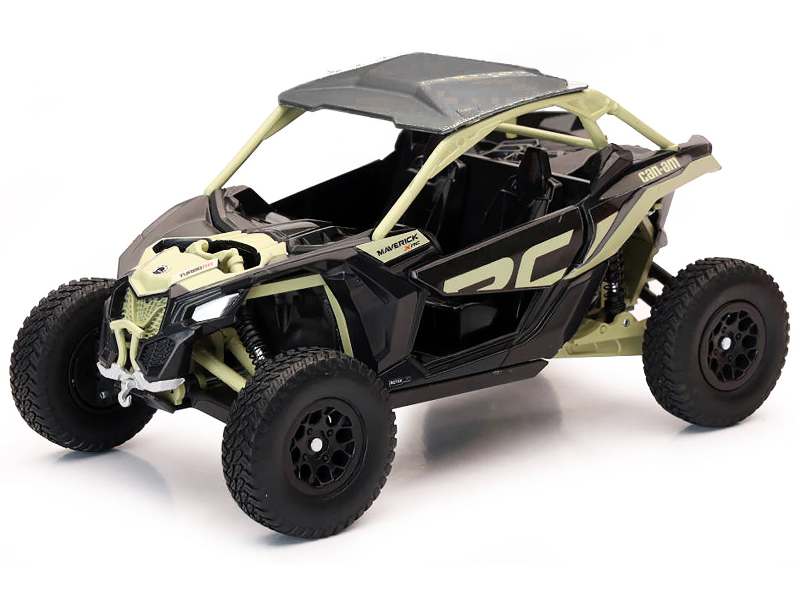 Can-Am Maverick X3 XRC Turbo ATV Tan and Black with Silver Top cast 1/18 Diecast Model by New Ray - image 2