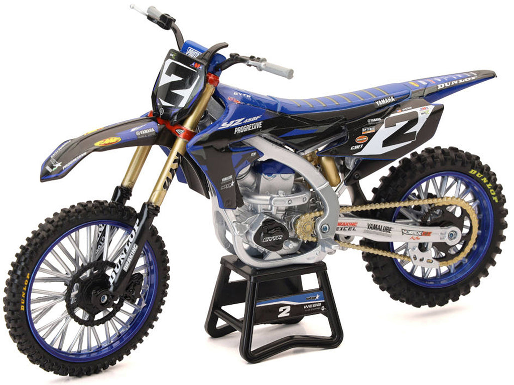 Yamaha YZ450F Motorcycle #2 Cooper Webb "Yamaha Factory Racing" 1/12 Diecast Model by New Ray - image 2