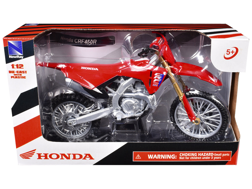 Honda CRF450R Motorcycle Red with Black Accents 1/12 Diecast Model by New Ray - image 3