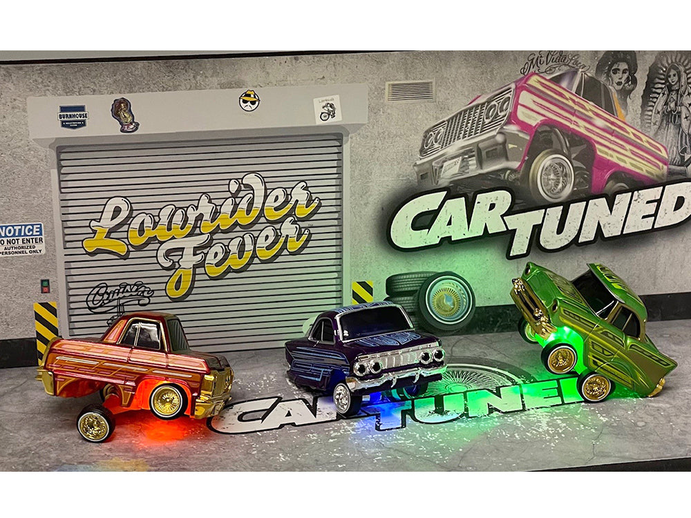 "Lowriders Show Glow" Series 2 Set of 8 Pieces Diecast Model Cars by CarTuned - image 4