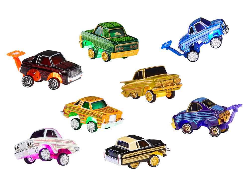"Lowriders Show Glow" Series 3 Set of 8 Pieces Diecast Model Cars by CarTuned - image 3