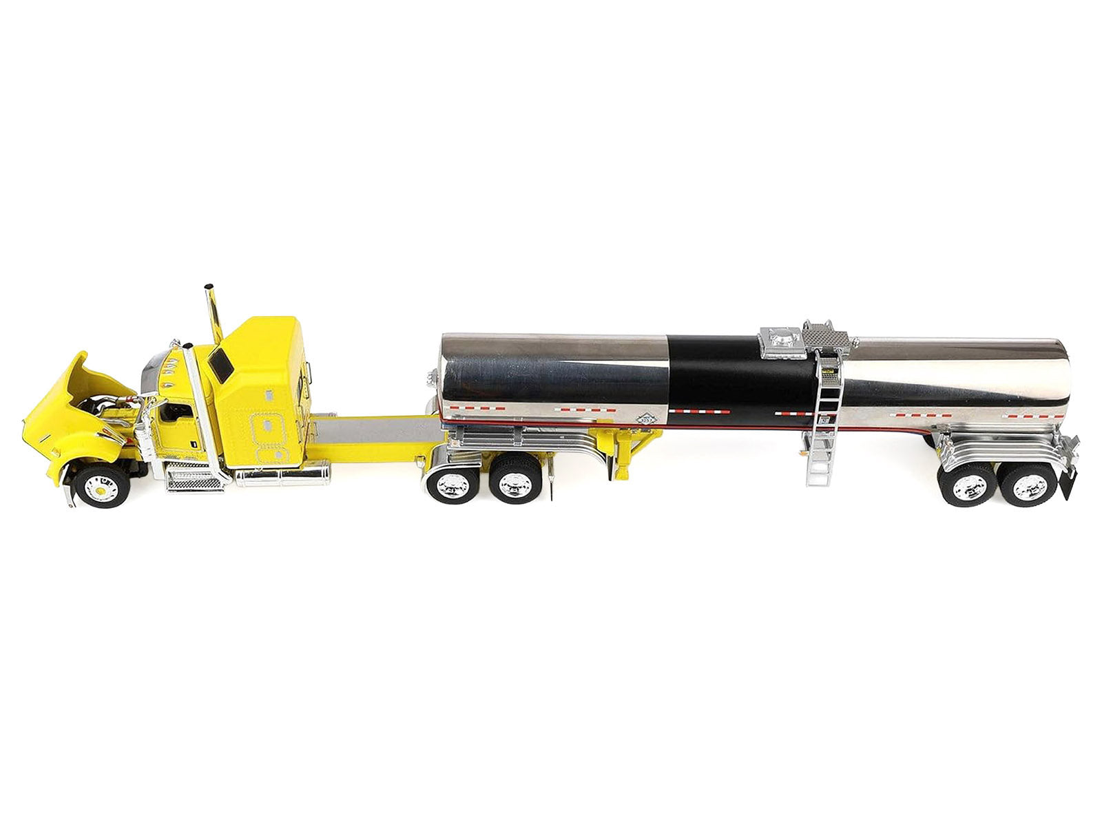 Kenworth W900L with 60" Aerodyne Sleeper and Brenner Tank Trailer "Double C Transport" Yellow 1/64 Diecast Model by DCP/First Gear - image 2
