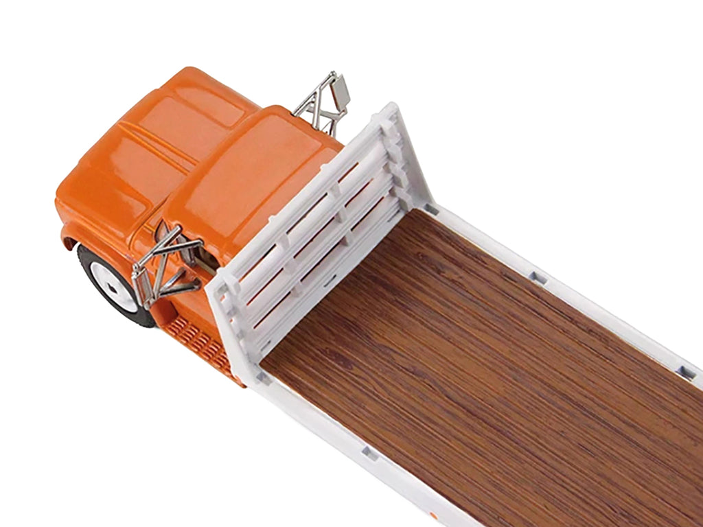 GMC 4000 Flatbed Truck Omaha Orange 1/64 Diecast Model by DCP/First Gear - image 2