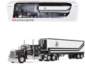 Kenworth W900A with 60" Flat Top Sleeper and 40' Vintage Trailer with Reefer "Dick Simon Trucking" Black with Graphics 1/64 Diecast Model by DCP/First Gear