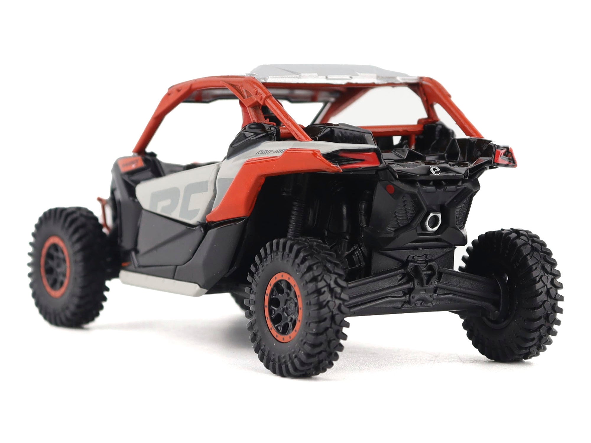 Can-Am Maverick X3 X RS Turbo RR Chalk Gray and Magma Red with Driver Figure 1/32 Diecast Model by BRP Models - image 3