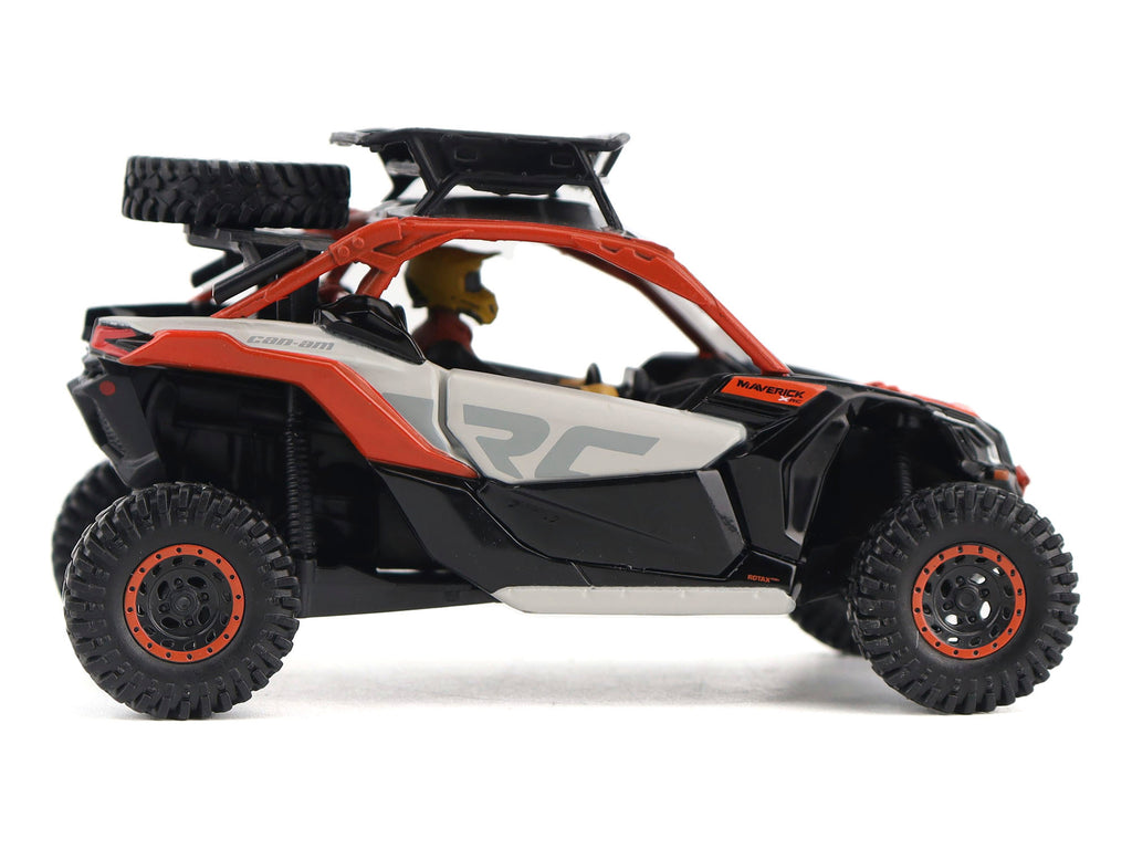 Can-Am Maverick X3 X RS Turbo RR Sand Version Chalk Gray and Magma Red with Driver Figure 1/32 Diecast Model by BRP Models - image 2