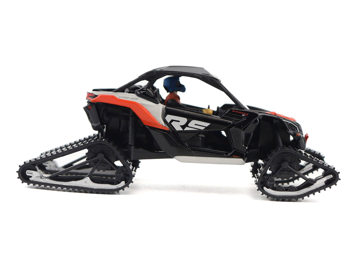 Can-Am Maverick X3 X RS Turbo RR Winter Version Chalk Gray and Magma Red with Driver Figure 1/32 Diecast Model by BRP Models - image 3