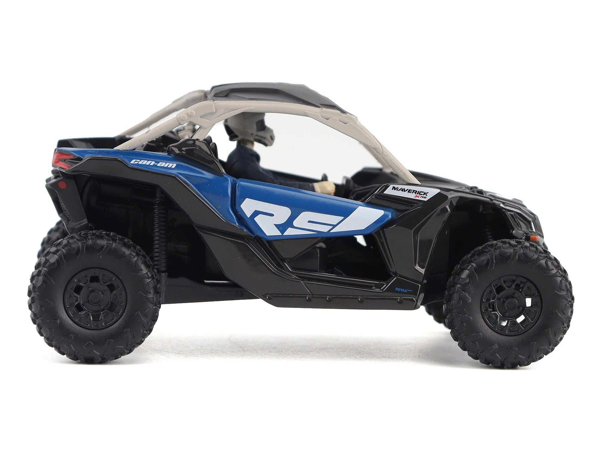 Can-Am Maverick X3 X RS Turbo RR Intense Blue and Chalk Gray with Driver Figure 1/32 Diecast Model by BRP Models - image 3
