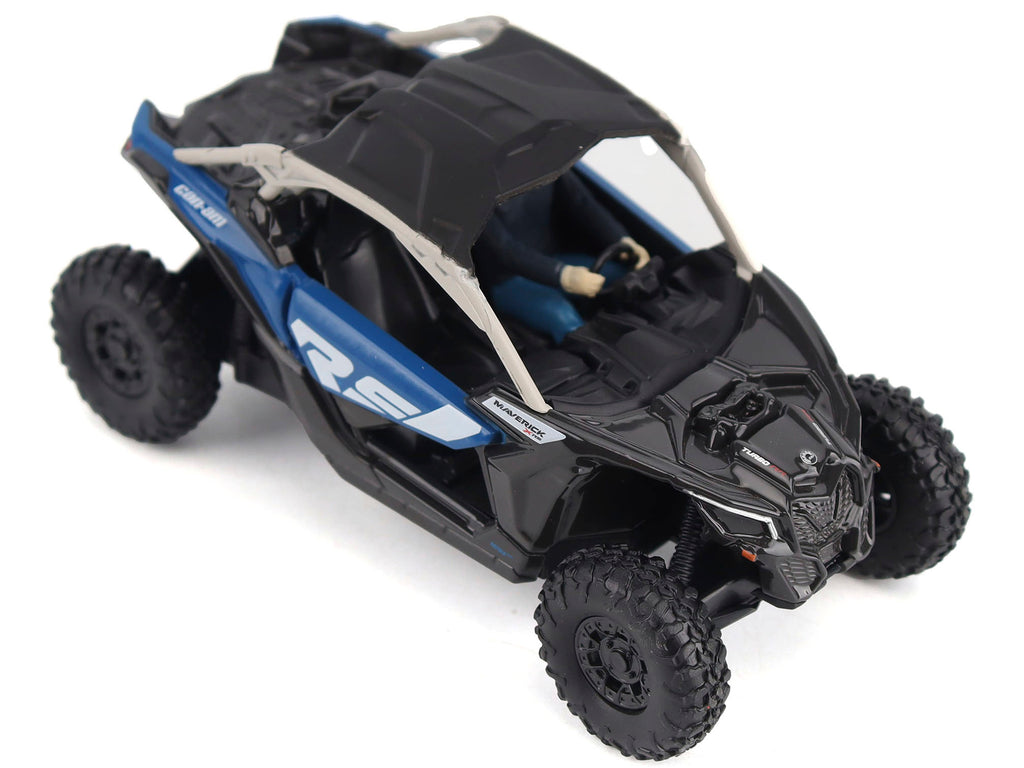 Can-Am Maverick X3 X RS Turbo RR Intense Blue and Chalk Gray with Driver Figure 1/32 Diecast Model by BRP Models - image 2