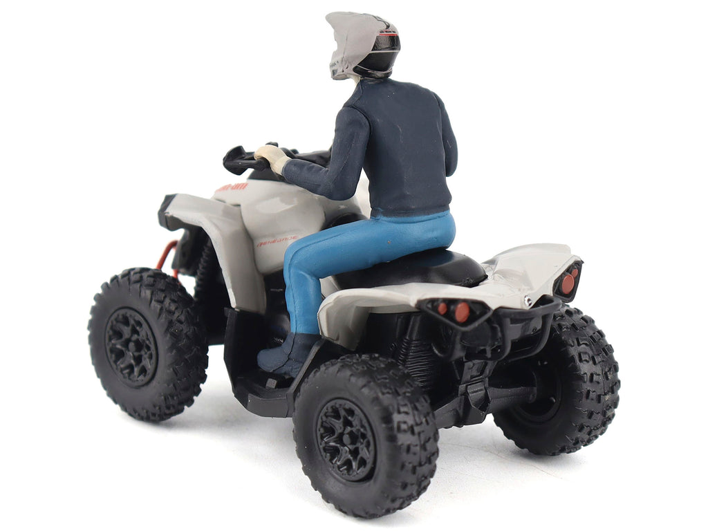 Can-Am Renegade X XC 1000R ATV Chalk Gray with Driver Figure 1/32 Diecast Model by BRP Models - image 3
