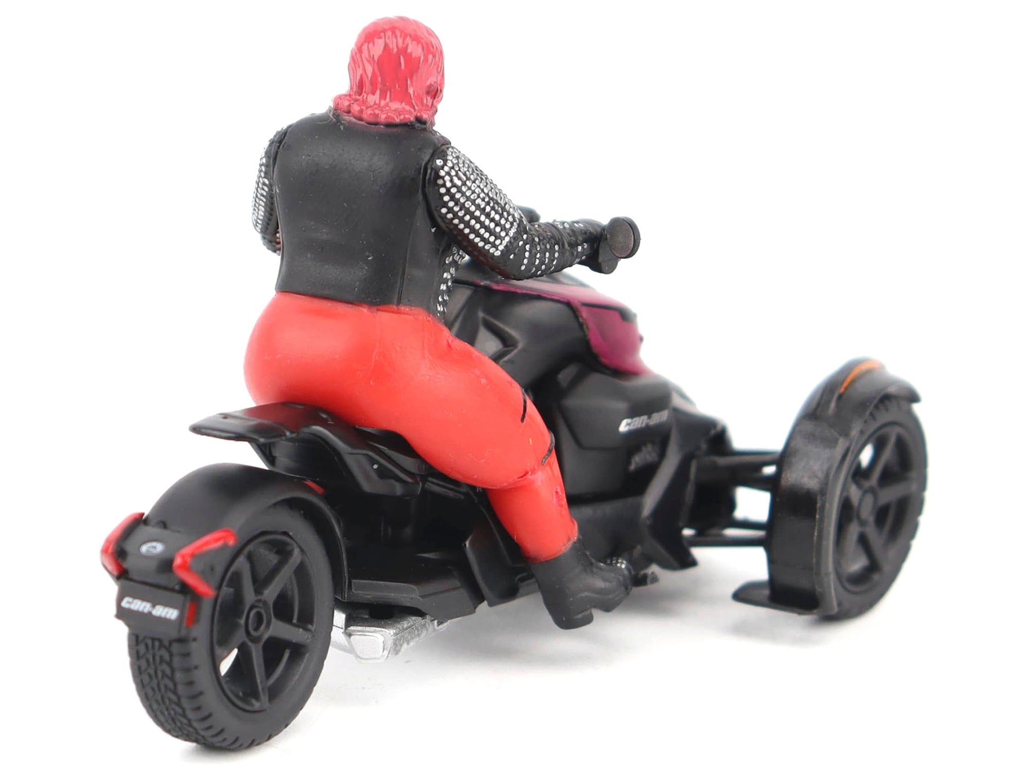 Can-Am Ryker 3-Wheel Motorcycle Pink Punk and Black with Driver Figure 1/32 Diecast Model by BRP Models - image 5
