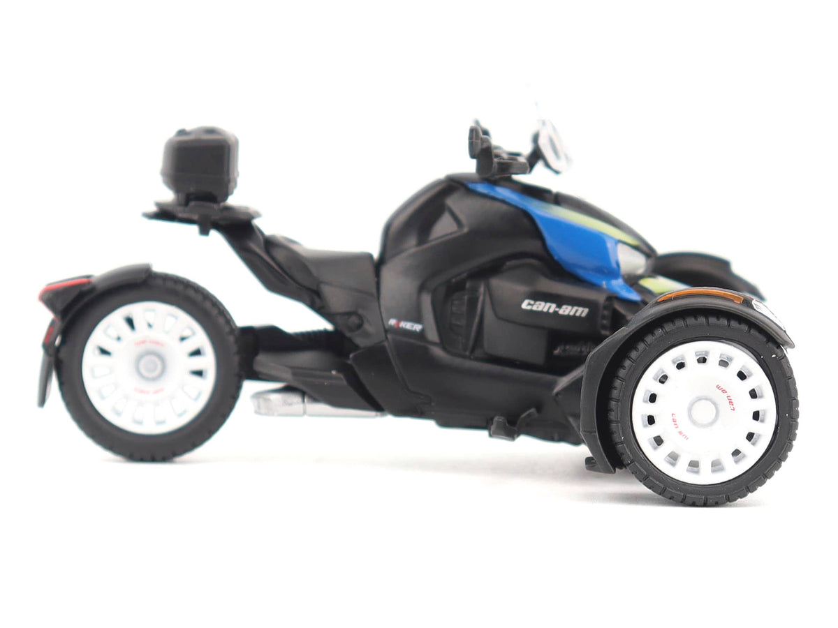 Can-Am Ryker Rally 3-Wheel Motorcycle Galactic Blue and Black 1/32 Diecast Model by BRP Models - image 2