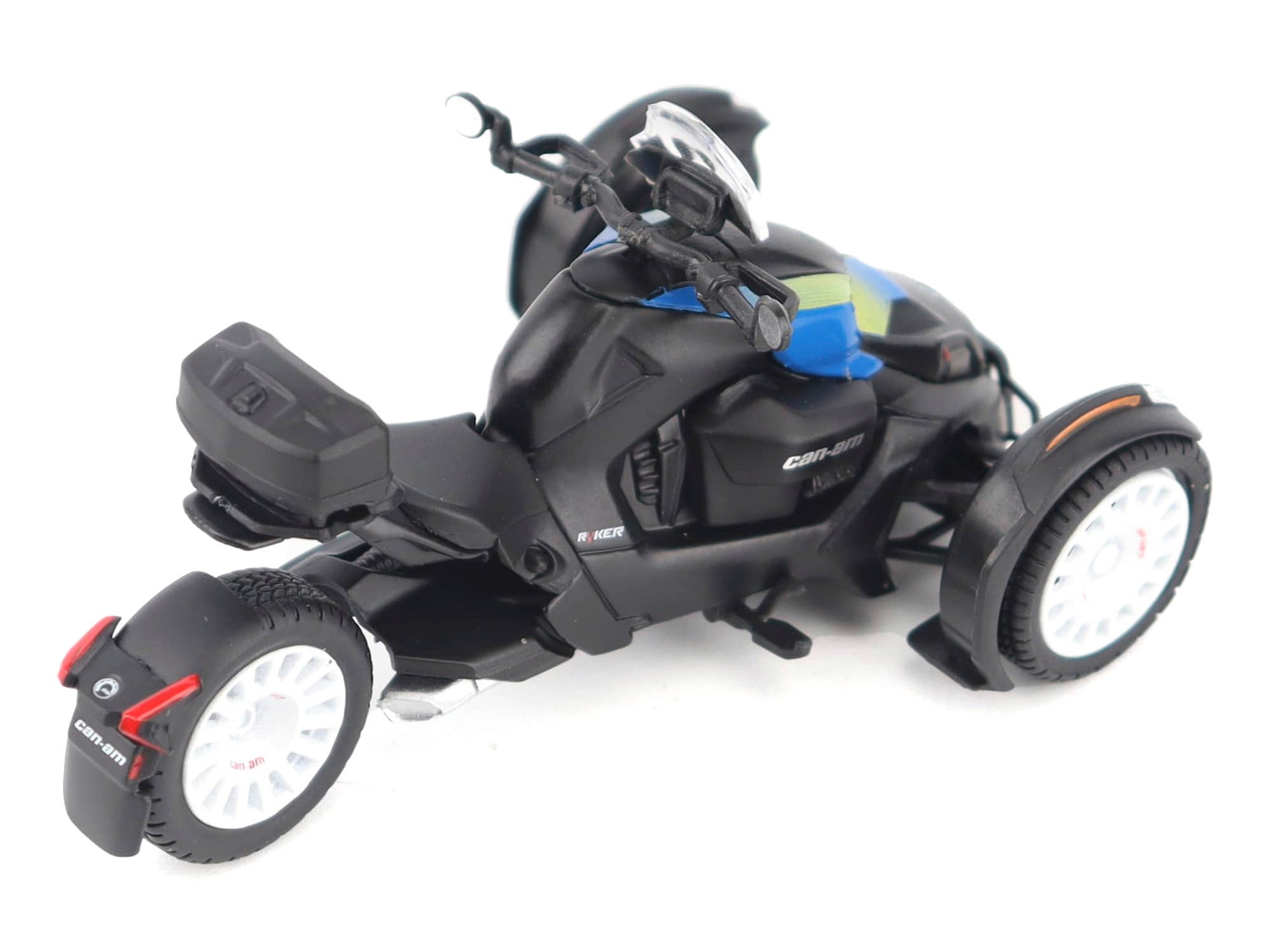 Can-Am Ryker Rally 3-Wheel Motorcycle Galactic Blue and Black 1/32 Diecast Model by BRP Models - image 3