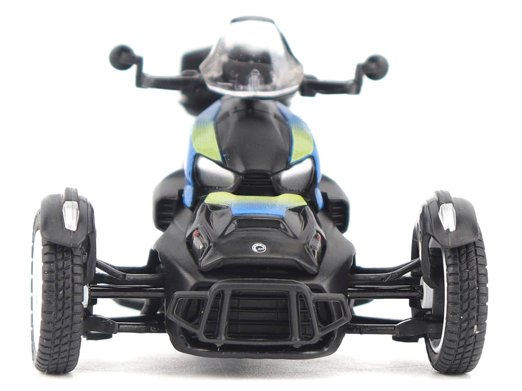 Can-Am Ryker Rally 3-Wheel Motorcycle Galactic Blue and Black 1/32 Diecast Model by BRP Models - image 4