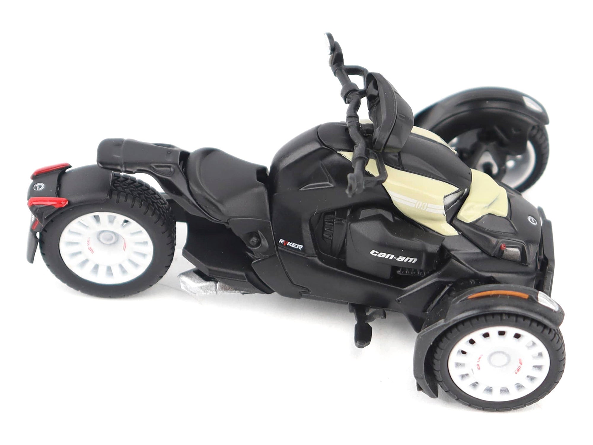 Can-Am Ryker Rally 3-Wheel Motorcycle Sand Storm and Black 1/32 Diecast Model by BRP Models - image 2