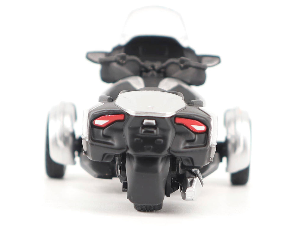 Can-Am Spyder RT 3-Wheel Motorcycle Hyper Silver Metallic with Driver Figure 1/32 Diecast Model by BRP Models - image 4